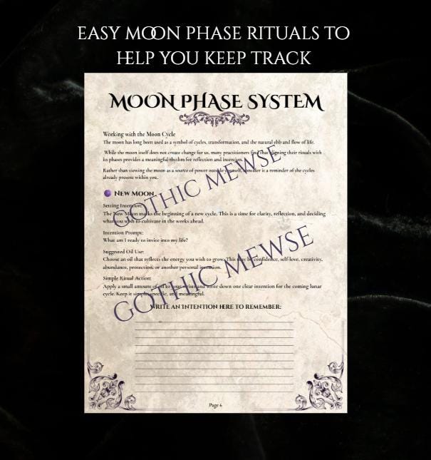The Moon Phase System page with easy moon phase rituals